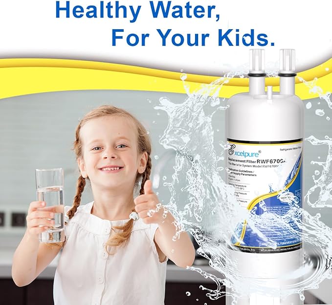 EXCELPURE WHR1RXD1 Refrigerator Water Filter Replacement for EDR1RXD1, Everydrop® Filter 1, W10295370A, KAD1RXD1, 46-9081, 46-9930, P4RFWB, P5WB2L, PS2378001, 1Pack