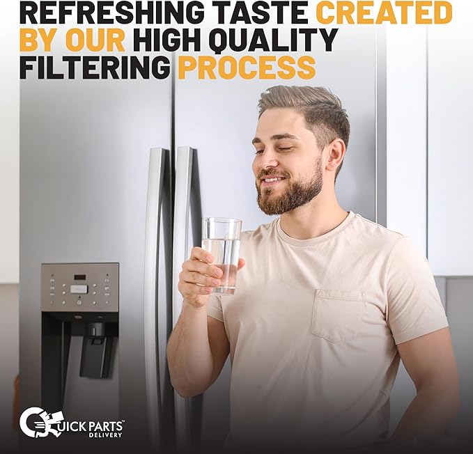 QPD08 Refrigerator Water Filter Replacement for LG LT1000P, ADQ747935, MDJ64844601, Compatible with LG LMXS30796D, LFXC24796D, LMXS28626S, LFXS26973S, ADQ74793501, ADQ74793502, NSF Certified (2-Pack)