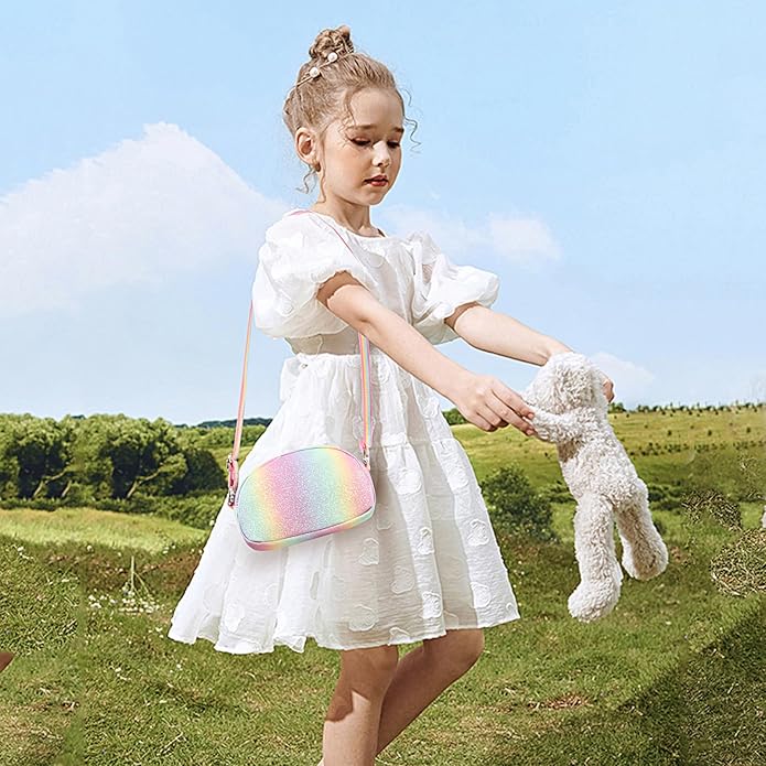 Toddler Purse Easter Basket Stuffers Gifts for Kids: 2 3 4 5 6 7 8 Year Old Girl Birthday Gift, Rainbow Crossbody Bag