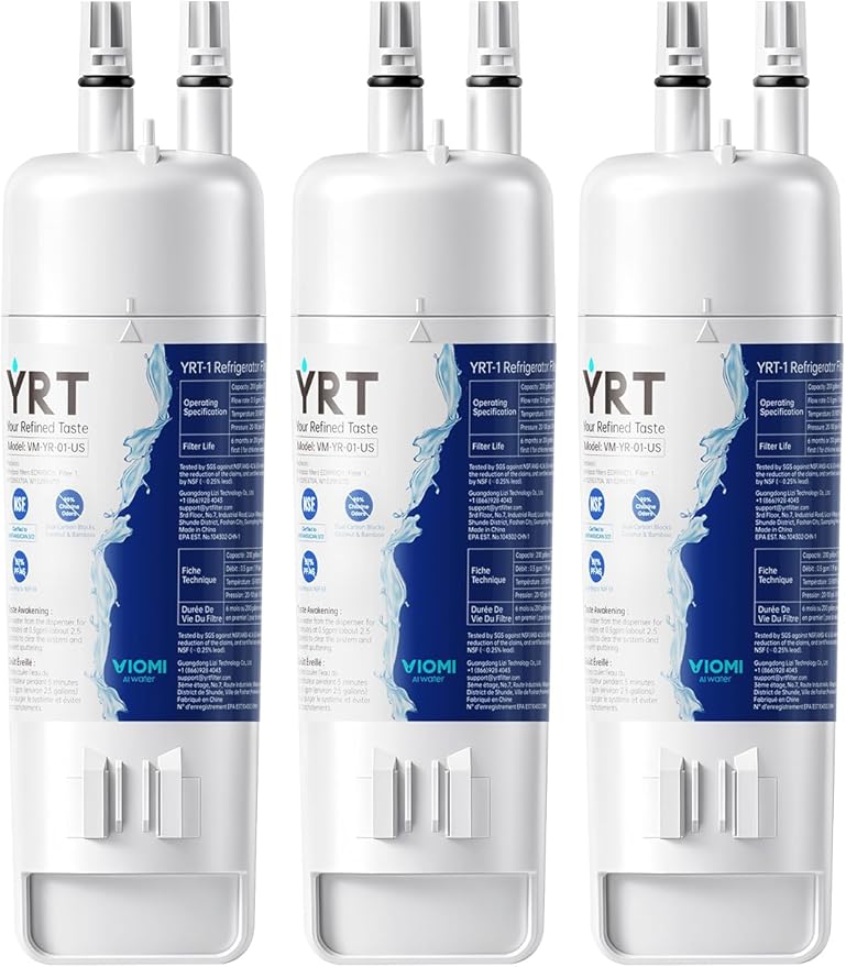 YRT EDRIRXD1 Replacement for Everydrop Filter 1, W10295370A, WHR1RXD1, Kenmore 46-9081, 46-9930, Ice & Water Filter Replacement, NSF/ANSI 372&53&42 Certified, Refrigerator Water Filter (Pack of 3)
