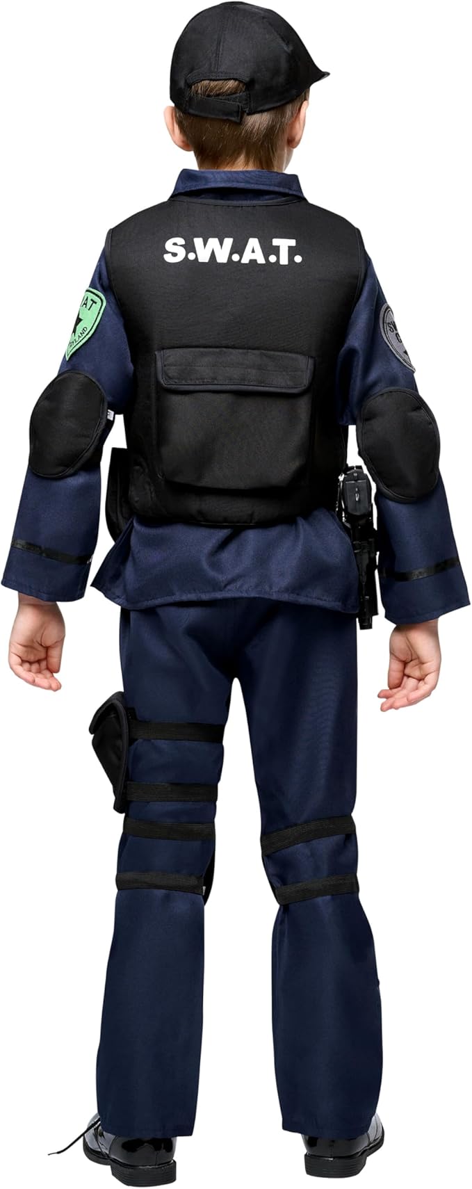 Spooktacular Creations 20PCS Police SWAT Costume for Kids, S.W.A.T. Police Officer Costume for Boys Halloween Cosplay Party