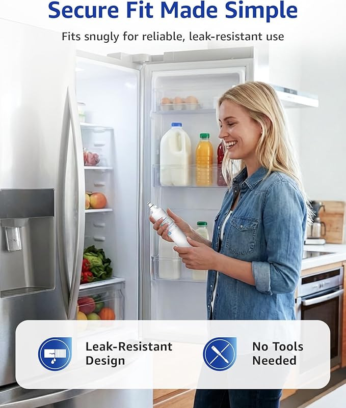 Overbest OB6019C Replacement for GE® RPWFE®, RPWF (Built-in CHIP) Refrigerator Water Filter,Compatible with GFE28GYNFS, GFE28GELDS, 3 Filters