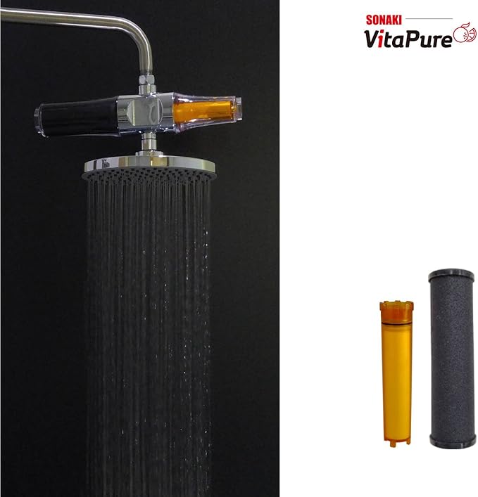 VTX-03R Refill Shower Filter Cartridges for VitaMax Combo SUF-300VTX, 1 CarboMax & 3 Vitamin C filters