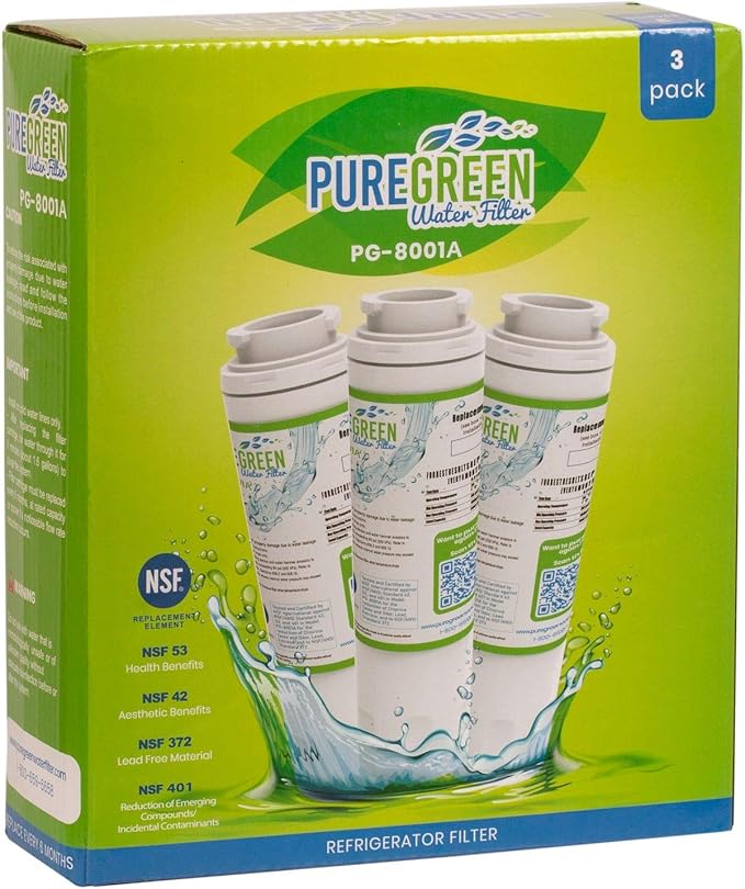 PG-8001 NSF Certified | Maytag UKF8001 UKF8001A Refrigerator Water Filter, | 3 Pack