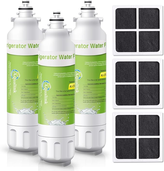 AQUALINK RWF3500A Replacement for LT800P Kenmore 469490 with Air Filter LT120F, 469490, WS620A, LSC22991ST, LSXS26366S, ADQ73613401, LSXS26366D, LUPXS3186N, LSXS26386S LMXS30776D