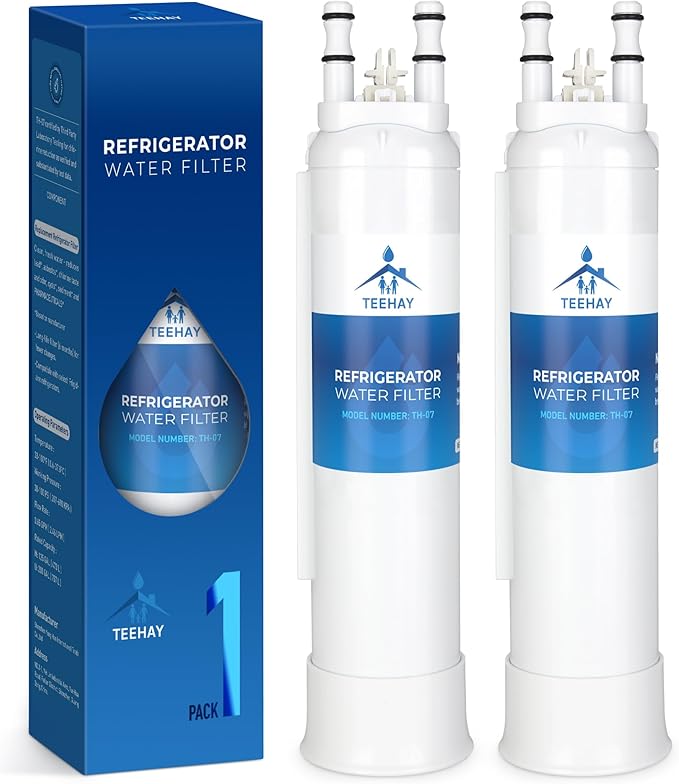 TEEHAY FPPWFU01 PurePour PWF-1 Water Filter Replacement, Compatible with Frigidaire FRFC2323AS, FRFN2823AS, FRFS2823AD, FRFS282LAF, FRSS2623AB, FRSS2623AW, FRSS2623AD, FRSS2623AS, FRSS2633AS, 2 Pack