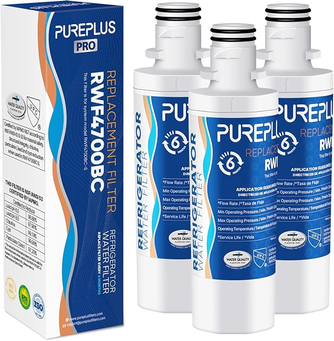 PUREPLUS ADQ747935 NSF 53&42 Certified Replacement for LT1000P LT1000 Kenmore Elite 9980 LT1000PC, MDJ64844601 ADQ74793501, LMXS28626S, LFXS26973S, LT120F Refrigerator Water, 3Pack