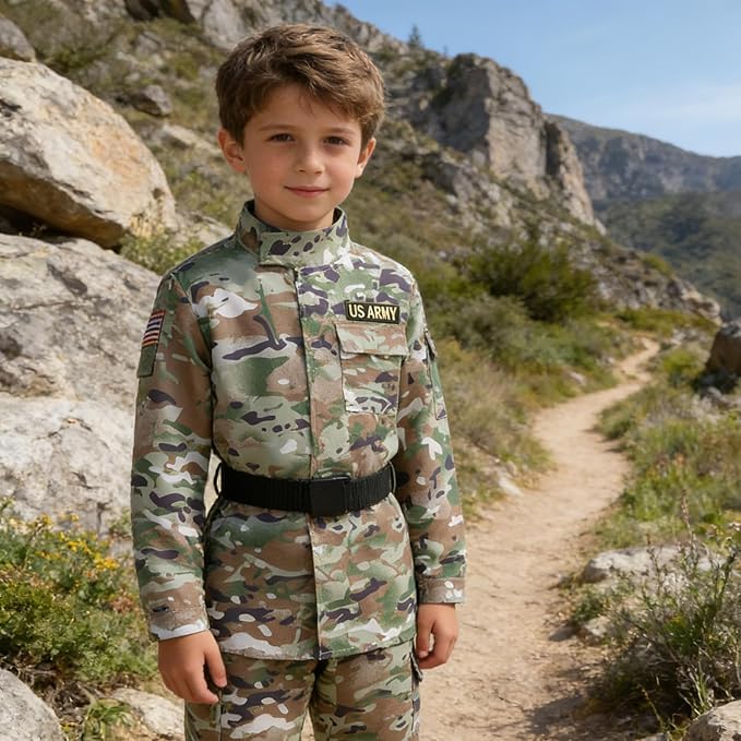 Army Costume for Kids Camo Trooper Soldier Special Forces Costume Halloween Cosplay