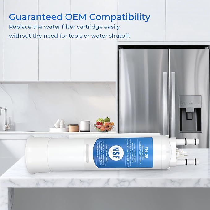 TEEHAY PWF-1 FPPWFU01 Water Filter & PureAir AF-2 FRGPAAF2 Air Filter Combo, Compatible with Frigidaire FRIGCOMBO6, FRFC2323AS, FRFG232LAF, FRFN2823AS, FRFS2823AD, FRFS2823AS, FRFS2823AW, 1 Combo