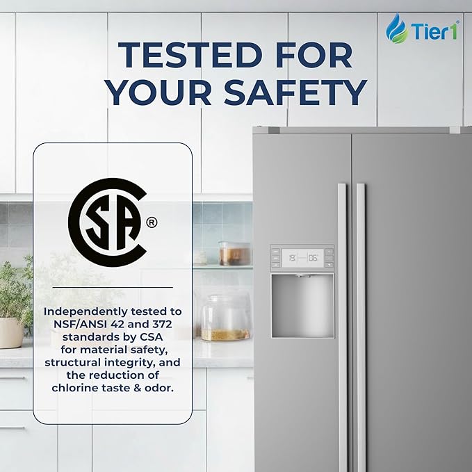 Tier1 RWF1021 4396701 Refrigerator Water Filter | Replacement for Kenmore 9915, EDR6D1, WF293, RWF2000A, 46-9915, 4396702 | Fridge Filter Lasts Up To 6 Months | Easy Install | Great Tasting Water