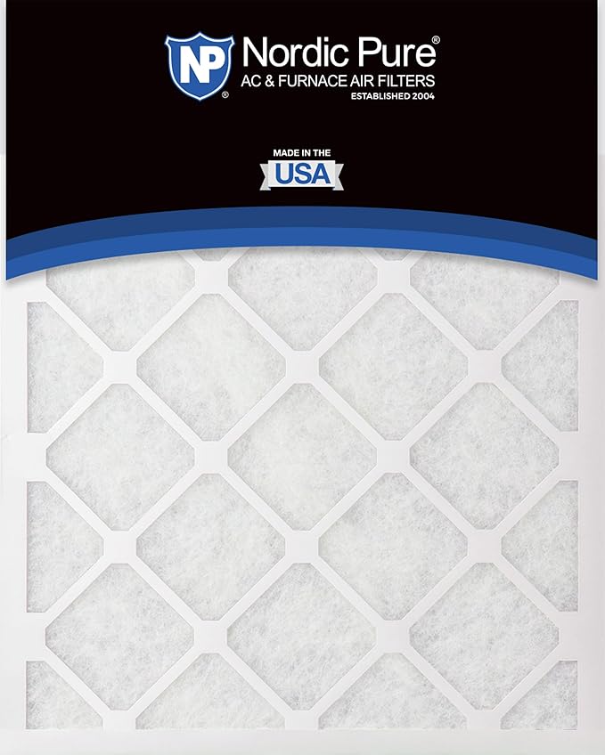 Nordic Pure 16x25x1 (Actual Size: 15 1/2 x 24 1/2 x 3/4) Poly Green MERV 6 AC Furnace Air Filters – Reduces Dust, Pollen, Pet Dander & Allergens – 12-Pack