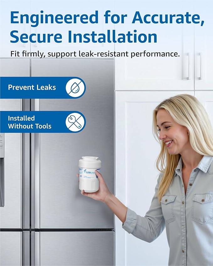 Filterlogic FL-RF13 Replacement for GE® MWF®, SmartWater® MWFP, MWFINT, MWFA, GWF, HDX FMG-1, GSE25GSHECSS, WFC1201, RWF1060 Refrigerator Water filter