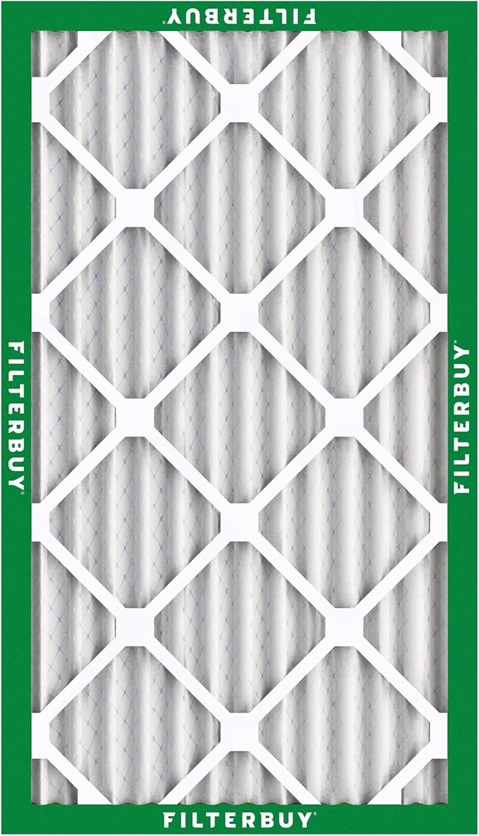 Filterbuy 16x30x2 Air Filter MERV 8 Essential Dust & Allergy Defense (4-Pack), Electrostatic Pleated HVAC AC Furnace Filters Replacement (Actual Size: 15.69 x 29.69 x 1.75)