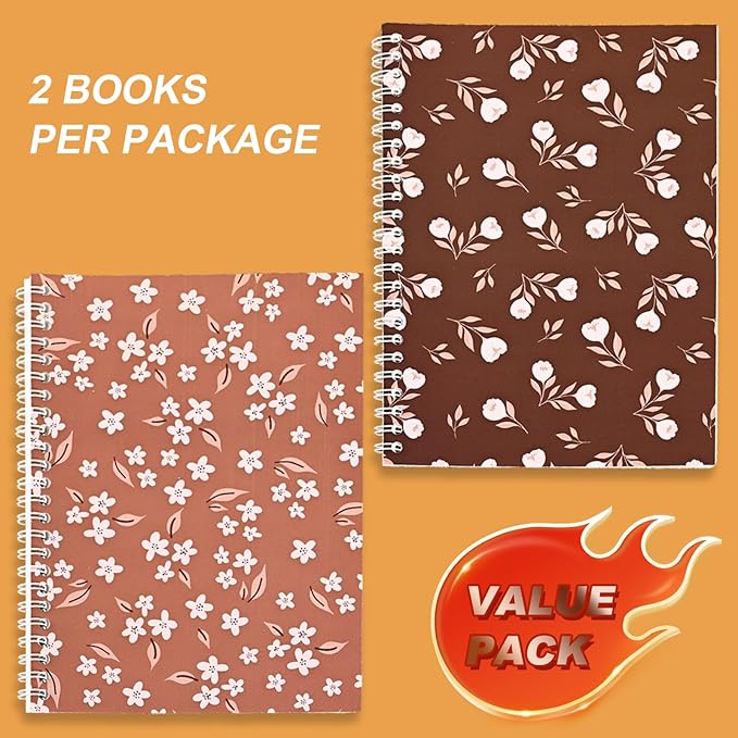 BetterJonny 2 Pcs Reusable Sticker Book Collecting Album Blank Sticker Storage Organizer Book A5 Size with 64 Sheets Release Paper for Collecting Stickers, Labels(White Flowers)