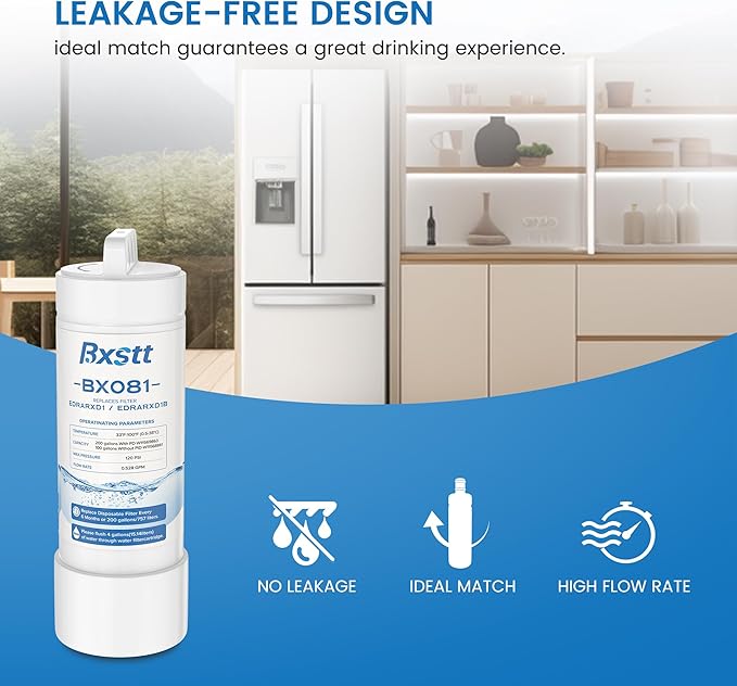 EDRARXD1 Water Filter Replacement, Compatible with Whirlpool EDRARXD1, Everydrop Filter A, EDRARXD1B 3 Pack
