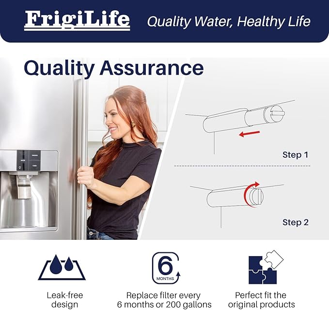 RWF5800A Refrigerator Water Filter Replacement for Frigidaire EPTWFU01 Pure Source Ultra II, Pure Source Ultra 2, EWF02, SCWFTCTO, CLCH128 GP006 DE022 and Pure Air Ultra 2 Air Filter 2 Combo