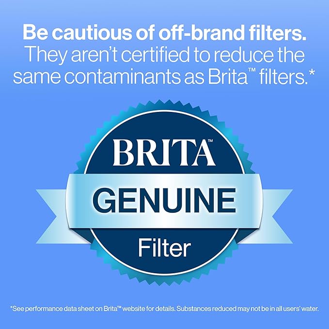 Brita Standard Water Filter for Pitchers and Dispensers,Reduces Copper,Cadmium and Mercury Impurities,Lasts Two Months or 40 Gallons,Includes 6 Filters for Pitchers,(Pack of 4)
