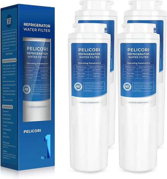 UKF8001AXX-750 Water Filter Replacement, Compatible with Maytag JBL2088HES, JCD2290HES, JCD2295KES, JCD2389GES, JFC2089BEM, JFC2089HEP, JFC2089HES, JFC2089WEM,WRF535SWHZ, 4 Pack