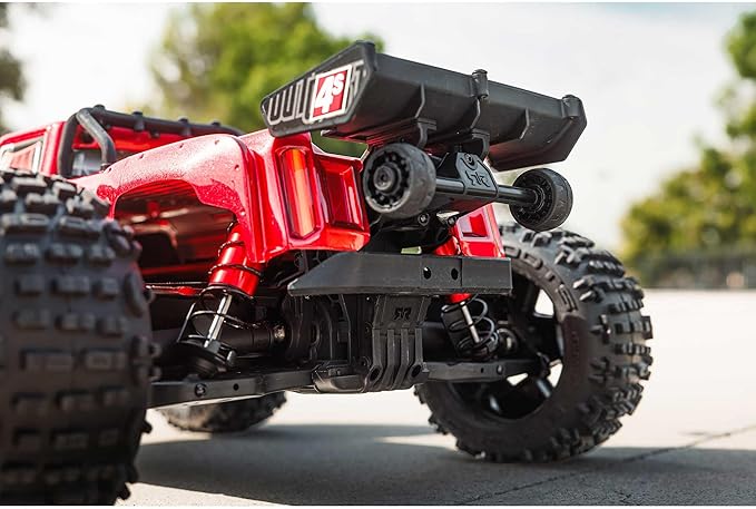 ARRMA RC Truck Outcast 4X4 4S BLX 1/10TH 4WD Stunt Truck RTR (Battery and Charger Not Included), Red, ARA4410V2T4