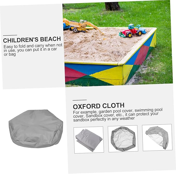 BESPORTBLE 6-Sided Boys and Girls Sandbox Cover Oxford Cloth Weatherproof Non-Fading Easy Drawstring Closure