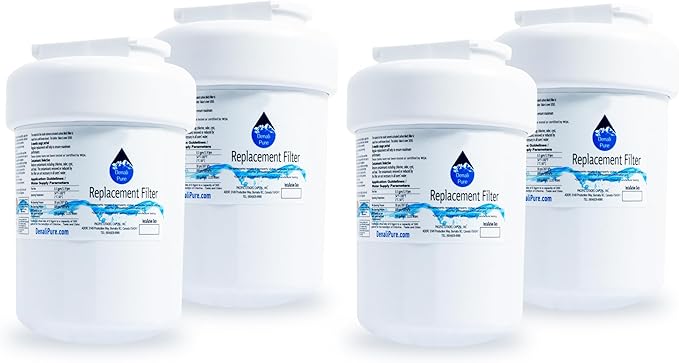4-Pack Replacement for General Electric GSC23LSQASS Refrigerator Water Filter - Compatible with General Electric MWF, MWFP Fridge Water Filter Cartridge