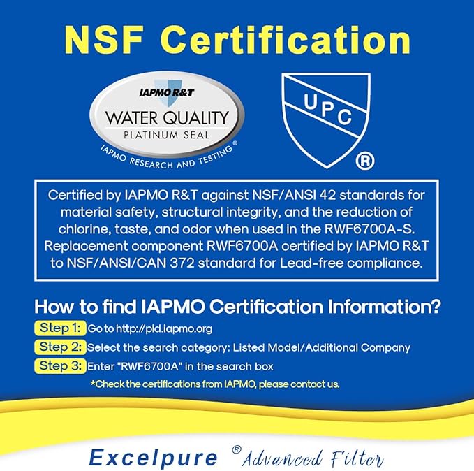EXCELPURE WHR1RXD1 Refrigerator Water Filter Replacement for EDR1RXD1, Everydrop® Filter 1, W10295370A, KAD1RXD1, 46-9081, 46-9930, P4RFWB, P5WB2L, PS2378001, 4Pack