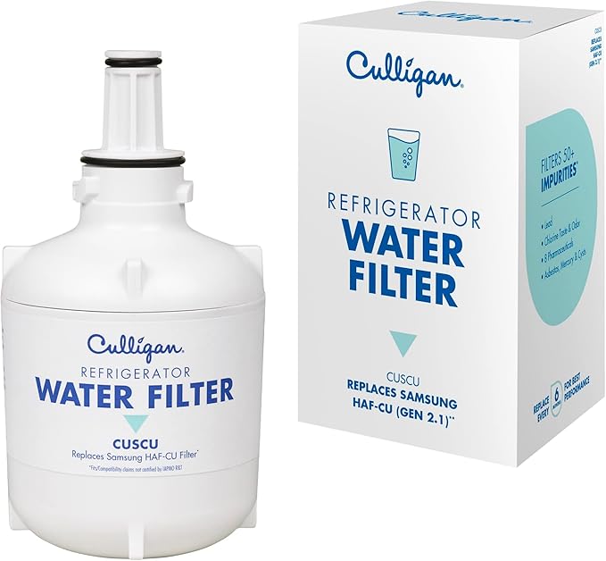 Culligan CUSCU Refrigerator Water Filter | Replacement for Samsung Water Filter (HAFCU1) | Replace Every 6 Months | Pack of 1