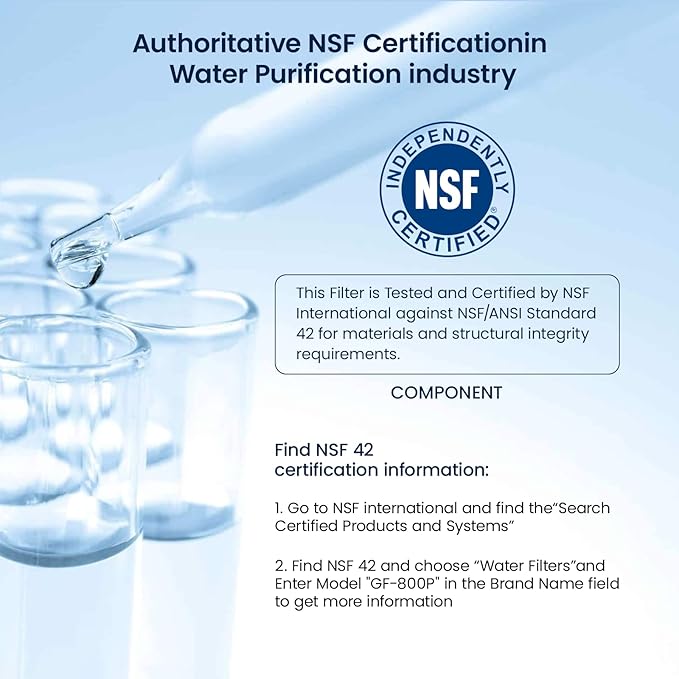 GLACIER FRESH Replacement for LT800P Refrigerator Water Filter and Air Filter, Compatible with LG LT800P, LT800PC, LSXS26326S, Kenmore 46-9490, and LG LT120F, ADQ73214404 Air filter Combo 4 Pack