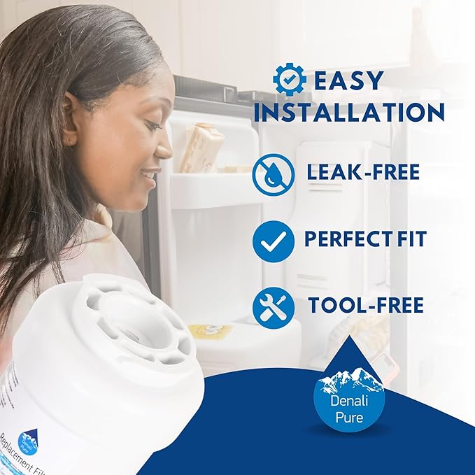 Replacement for General Electric GSH25JFRFBB Refrigerator Water Filter - Compatible with General Electric MWF, MWFP Fridge Water Filter Cartridge
