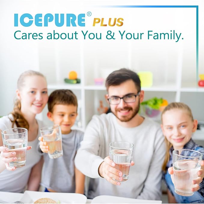 ICEPURE PLUS NSF53 DA97-17376B Replacement for HAF-QIN/EXP, HAF-QIN, DA97-08006C, RF23M8070SG, RF23M8070SR, RF23M8090SG, RF23M8090SR, AQF-DA97-17376B Refrigerator Water Filter, 2PACK
