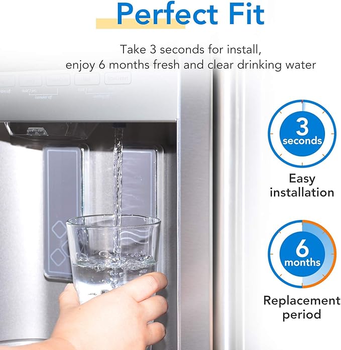 Aqua Fresh WF100 Replacement LT1000p Refrigerator Water Filter Compatible with LG LT1000P, LT1000PC, LT1000PCS, ADQ74793501, ADQ74793502, LMXS28626S, LMXC23796S (3 Pack)