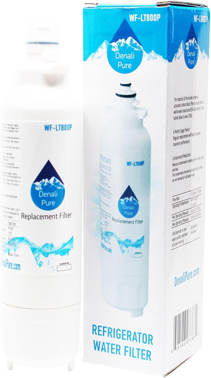 Replacement for LG LSXS26326B Refrigerator Water Filter - Compatible with LG LT800P, ADQ73613401 Fridge Water Filter Cartridge