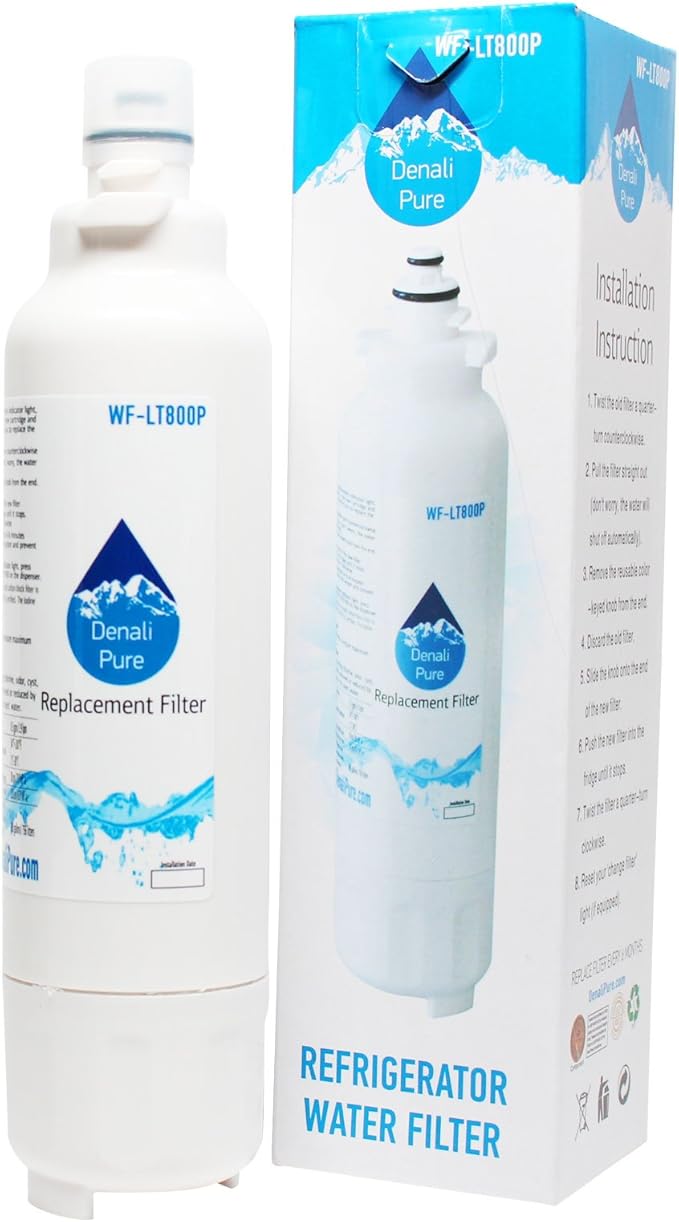 5-Pack Replacement for LG LSXS26326W Refrigerator Water Filter - Compatible with LG LT800P, ADQ73613401 Fridge Water Filter Cartridge