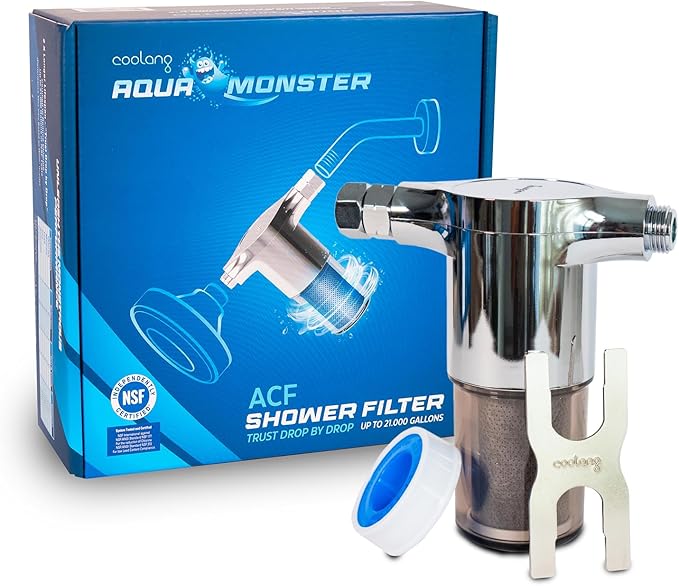 ACF Shower Filter for Hard Water, NSF Certified, 21000 Gallon Life