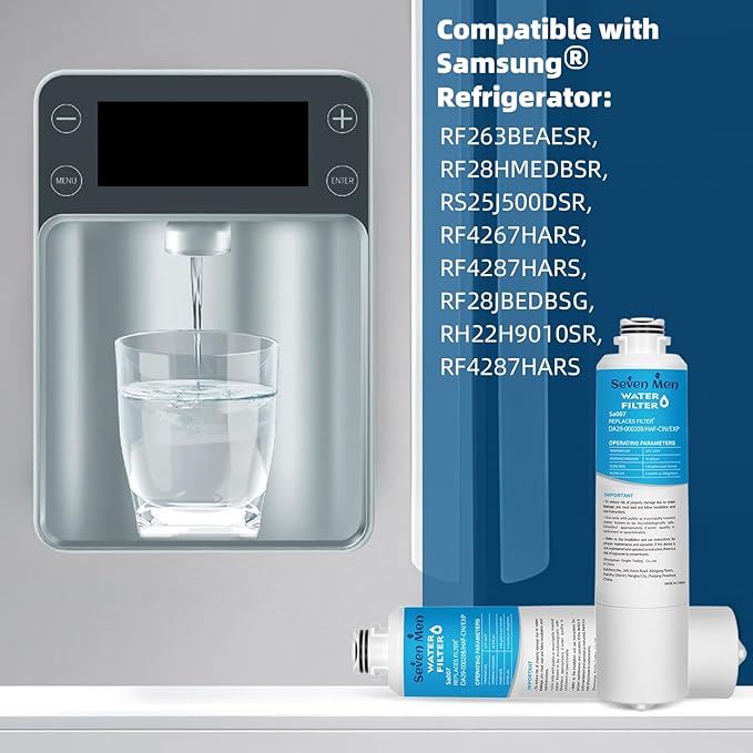 Da29-00020b Water Filter for Sam&sung Haf-cin/exp, Da97-08006a, Haf-cin, Da29-00020b-1, Rf28hmedbsr, Rf263beaesr, Rs25j500dsr, Rf263teaesg, Hdx fms-2, Da97-08006a-1, 1Pack