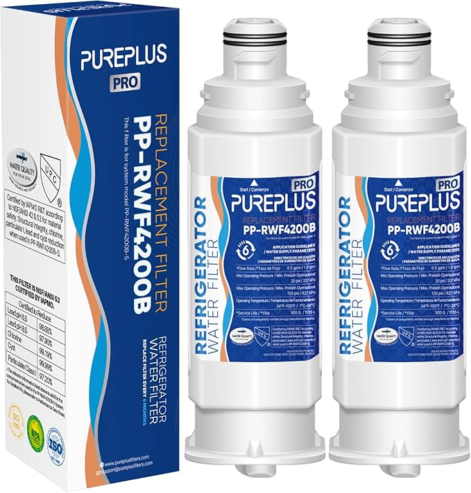 PUREPLUS DA97-17376B NSF 53&42 Certified Water Filter Replacement for Samsung HAF-QIN/EXP, DA97-08006C, RF28R7351SG, RF28R7201SR, RF28T5001SR, RF24R7201SR, RS27T5200SR, Refrigerator Water Filter