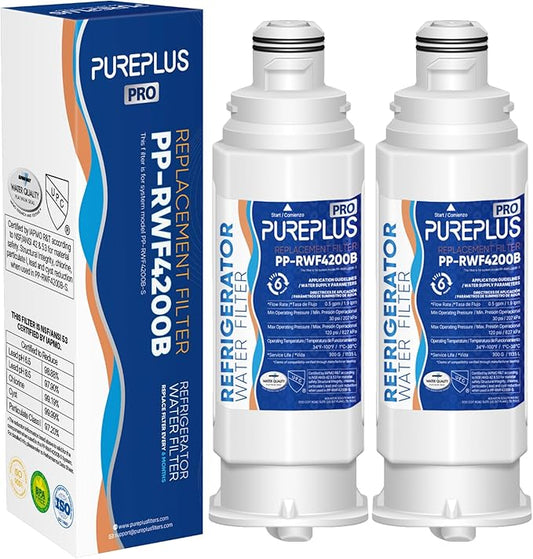 PUREPLUS DA97-17376B NSF 53&42 Certified Water Filter Replacement for Samsung HAF-QIN/EXP, DA97-08006C, RF28R7351SG, RF28R7201SR, RF28T5001SR, RF24R7201SR, RS27T5200SR, Refrigerator Water Filter