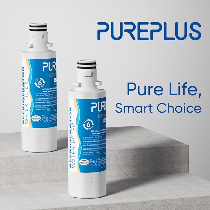 PUREPLUS 9980 Replacement for LG LT1000P Kenmore ADQ747935, LT1000, LT1000PC, MDJ64844601, ADQ74793501, ADQ74793502, LMXS28626S, LMXS30796S, Refrigerator Water Filter, Model: RWF4700AC, 2Pack