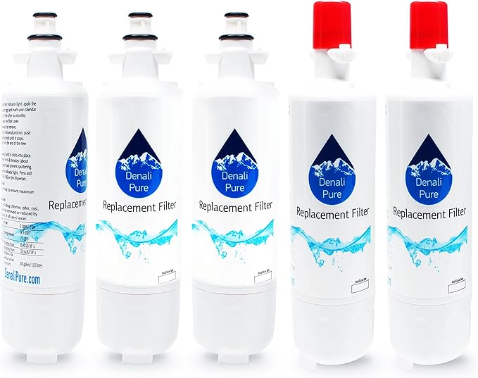 5-Pack Replacement for LG ADQ36006101 Refrigerator Water Filter - Compatible with LG ADQ36006101 Fridge Water Filter Cartridge