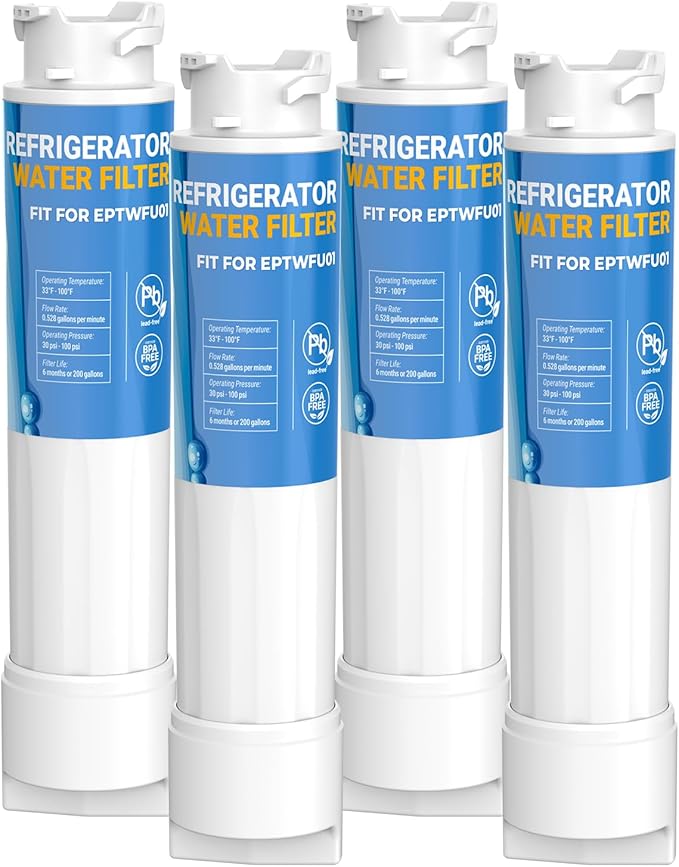 Replacement for EPTWFU01 Frigi-Daire Water Filter, Compatible with Pure-Source Ultra 2, EWF02, 012505454226, 4562222 Water Filter,|4pack