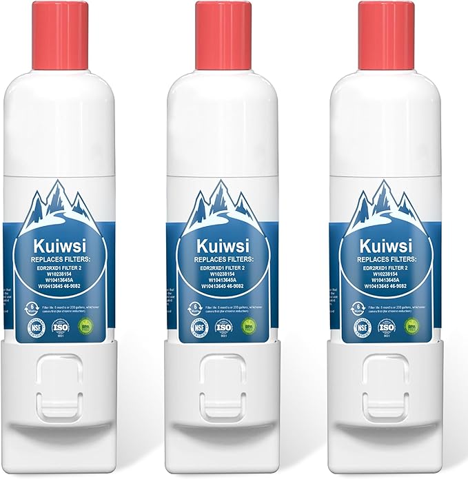 Water Filter Replacement for KitchenAid KAD2RXD1, KRFF577KPS02, KRMF536RPS01, KRQC736RPS, KRMF706ESS01, KRFC704FPS, KRMF706EBS01, KRFF507HPS02, KRFC604FSS, KRMF606ESS, 3 Pack