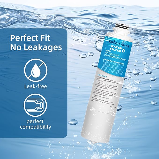 Da29-00020b Water Filter for Sam&sung Haf-cin/exp, Da97-08006a, Haf-cin, Da29-00020b-1, Rf28hmedbsr, Rf263beaesr, Rs25j500dsr, Rf263teaesg, Hdx fms-2, Da97-08006a-1, 1Pack