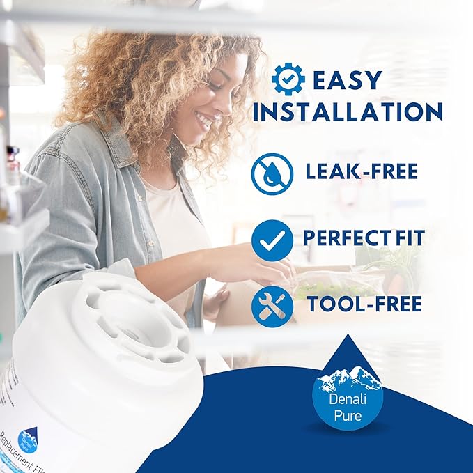 4-Pack Replacement for General Electric PFSS9PKYASS Refrigerator Water Filter - Compatible with General Electric MWF, MWFP Fridge Water Filter Cartridge