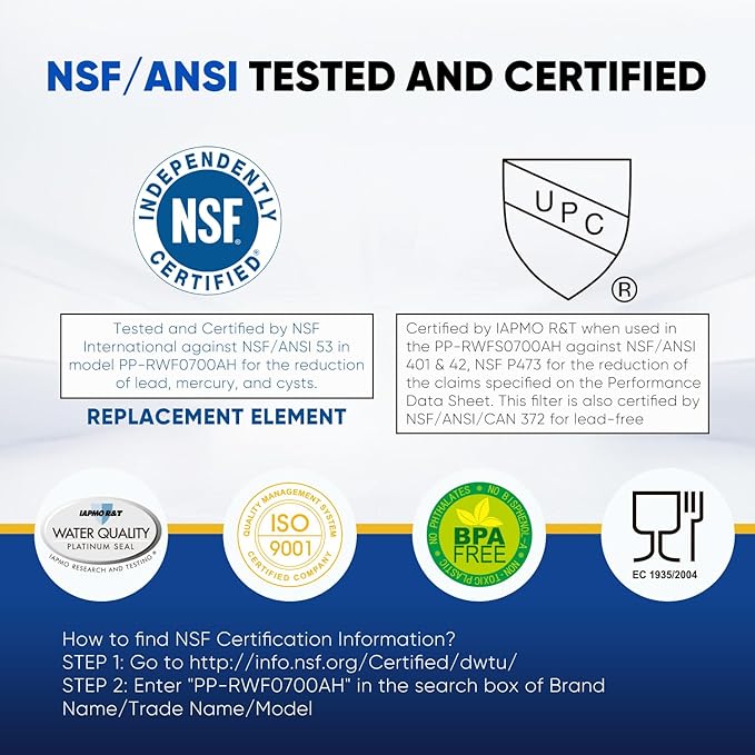PUREPLUS DA29-00020B NSF/ANSI 401, 53& NSF P473 Certified Replacement for Samsung RF28HMEDBSR, RF263BEAESR, HDX FMS-2, HAF-CIN/EXP, RF4287HARS, RF28HFEDBSR, Refrigerator Water Filter, 3Pack
