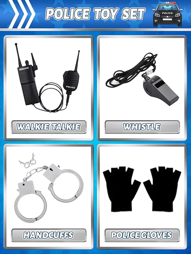 Police Costume for Girls,Police Officer Costume for kids Halloween Costumes for Girl,Cop Outfit Uniform for Girls