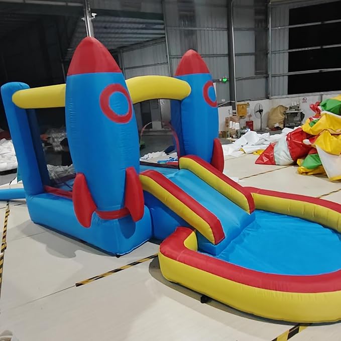 Inflatable Bounce House for Kid with Ball Pit,Oxford Bounce House with Blower for Indoor Outdoor Backyard Birthday Party-12x6.6x6.2ft