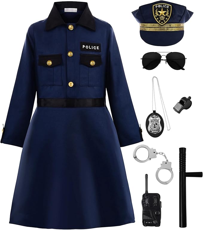ReliBeauty Girl’s Police Costume Halloween Dress