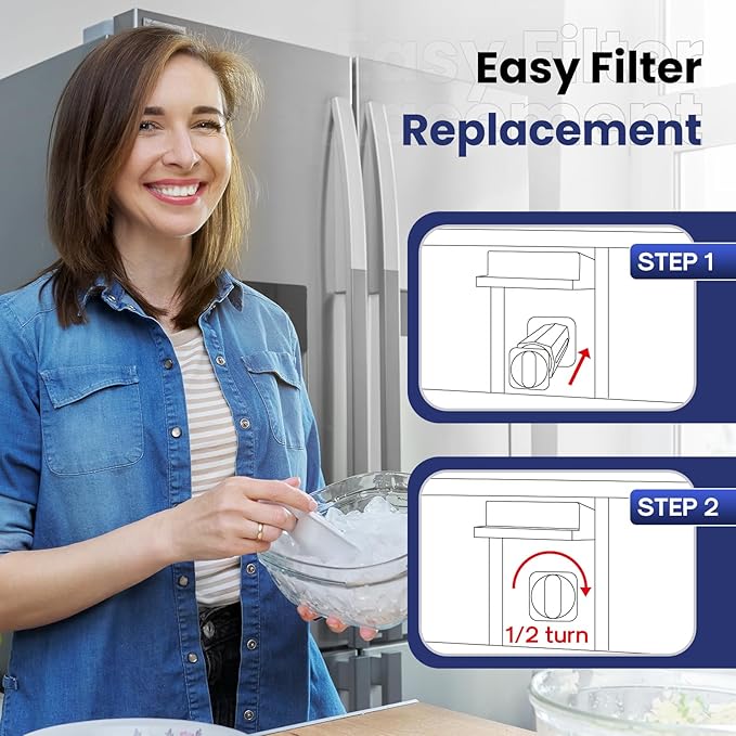 DA97-17376B Refrigerator Water Filter Replacement for Samsung HAF-QIN, HAF-QIN/EXP, DA97-08006C, RF23M8070SG, RF23M8070SR, RF23M8090SG, RF23M8090SR, RF23M8570SR, RF23M8590SG, 3PACK