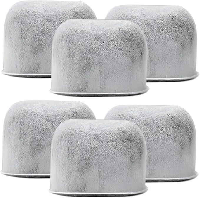 Pack of 6 Replacement Charcoal Water Filters for All Cuisinart And Braun Coffee Machines - Cuisinart and Braun Compatible (NOT KEURIG) Filters Fit Both Newer & Older Models Coffee Makers