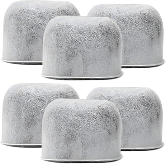 Pack of 6 Replacement Charcoal Water Filters for All Cuisinart And Braun Coffee Machines - Cuisinart and Braun Compatible (NOT KEURIG) Filters Fit Both Newer & Older Models Coffee Makers